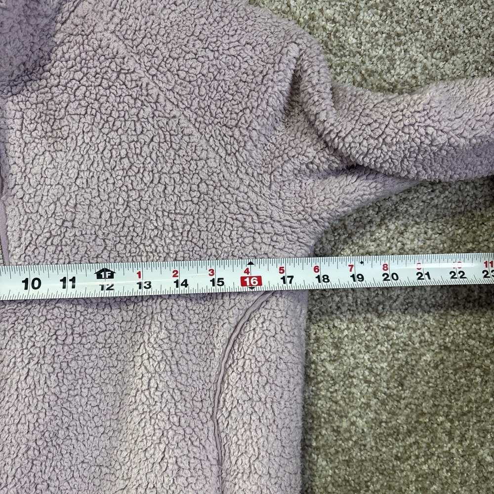 Athleta Girl Sweatshirt Girls L 12 Purple So Snug Sherpa 1/2 Zip Fleece Pullover - Picture 4 of 6